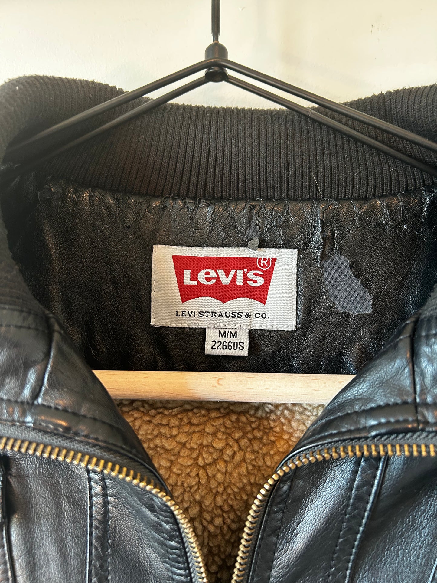 Levi's Leather Bomber Jacket (M)