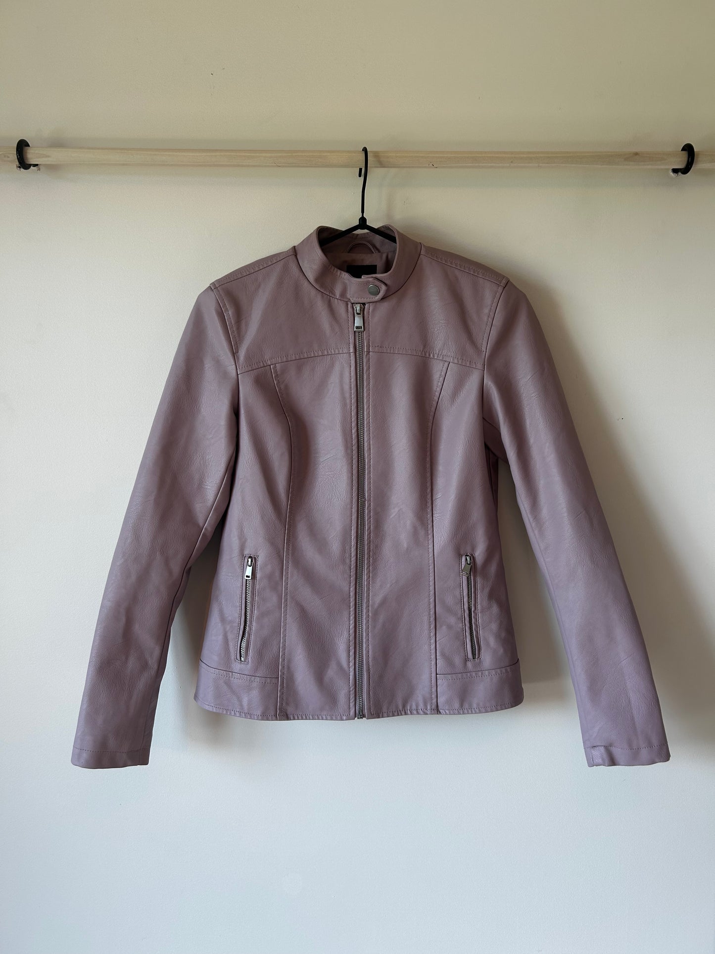 Reitmans Pink Leather Jacket (XS)