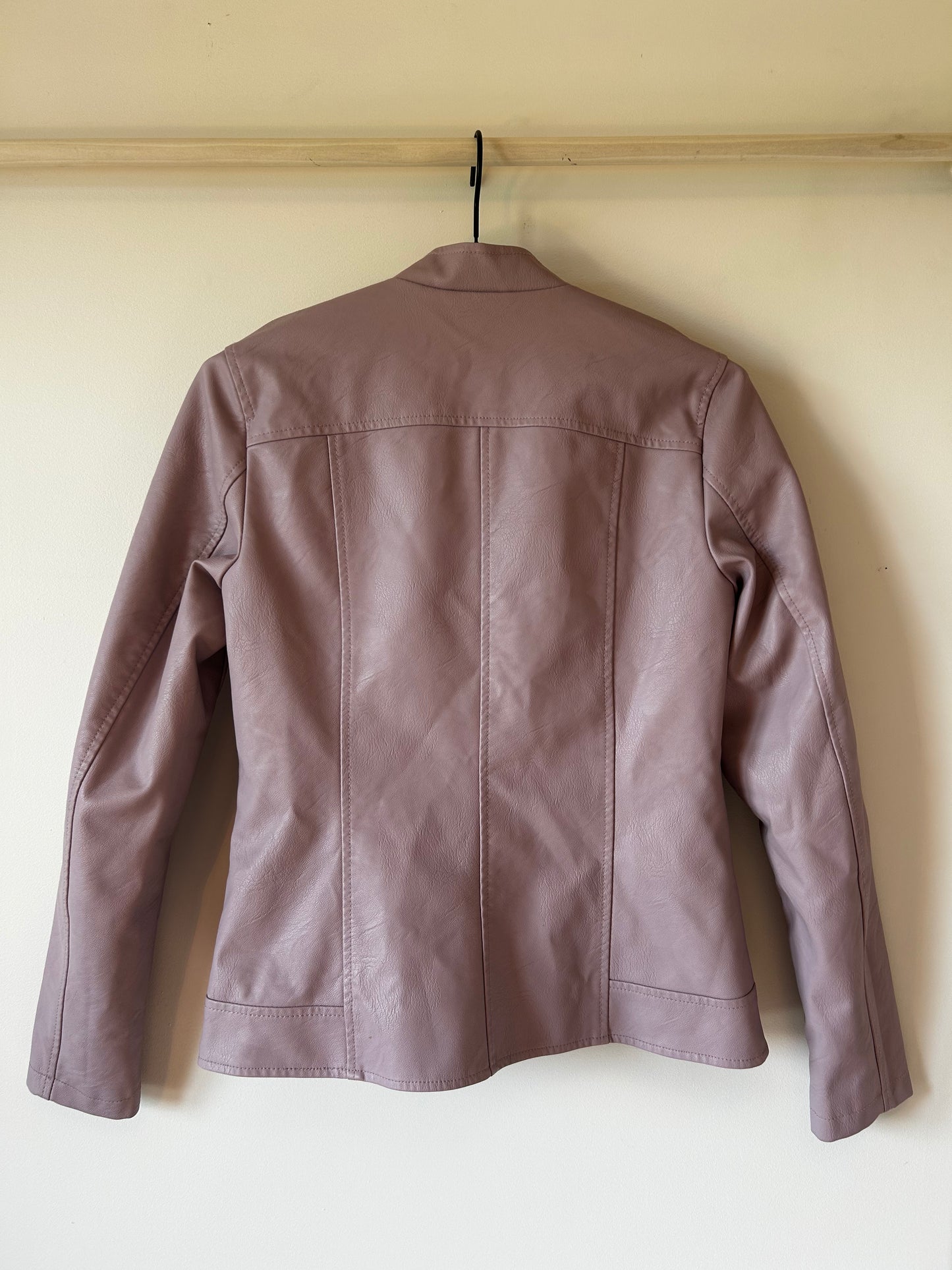 Reitmans Pink Leather Jacket (XS)