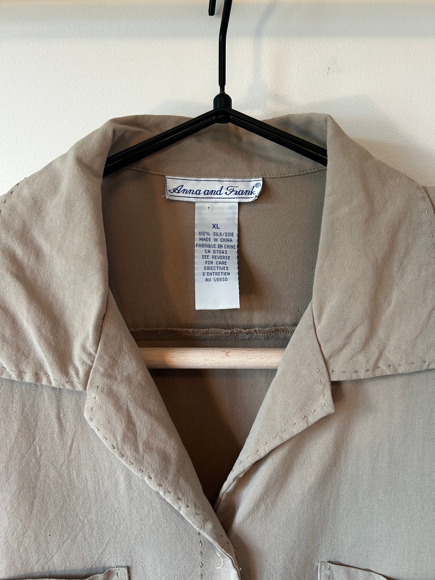 Anna and Frank Silk Blouse (XL)