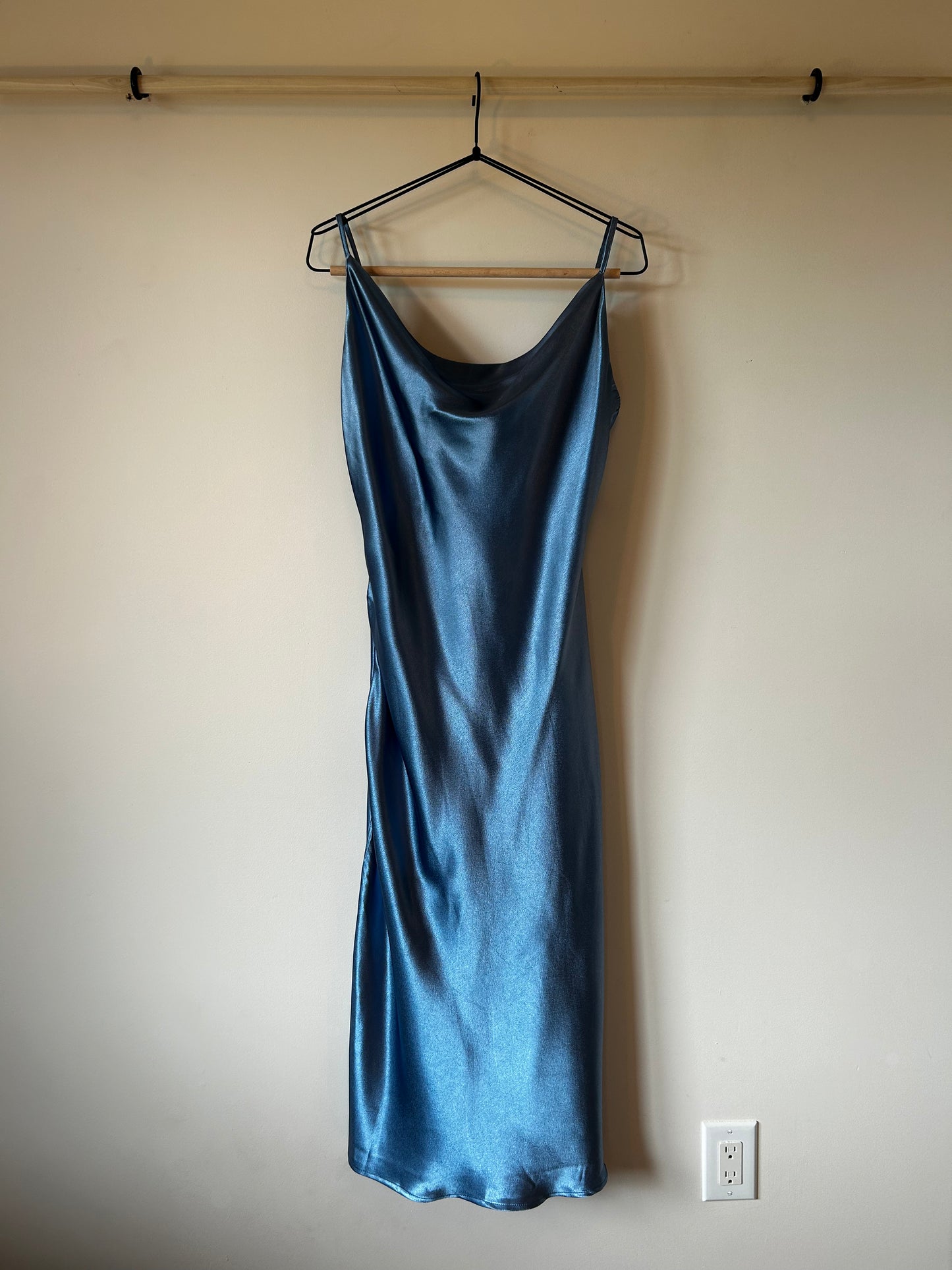 Revamped Satin Slip Midi Dress (XL)