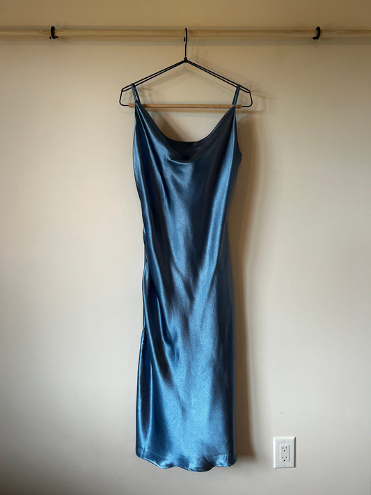 Revamped Satin Slip Midi Dress (XL)