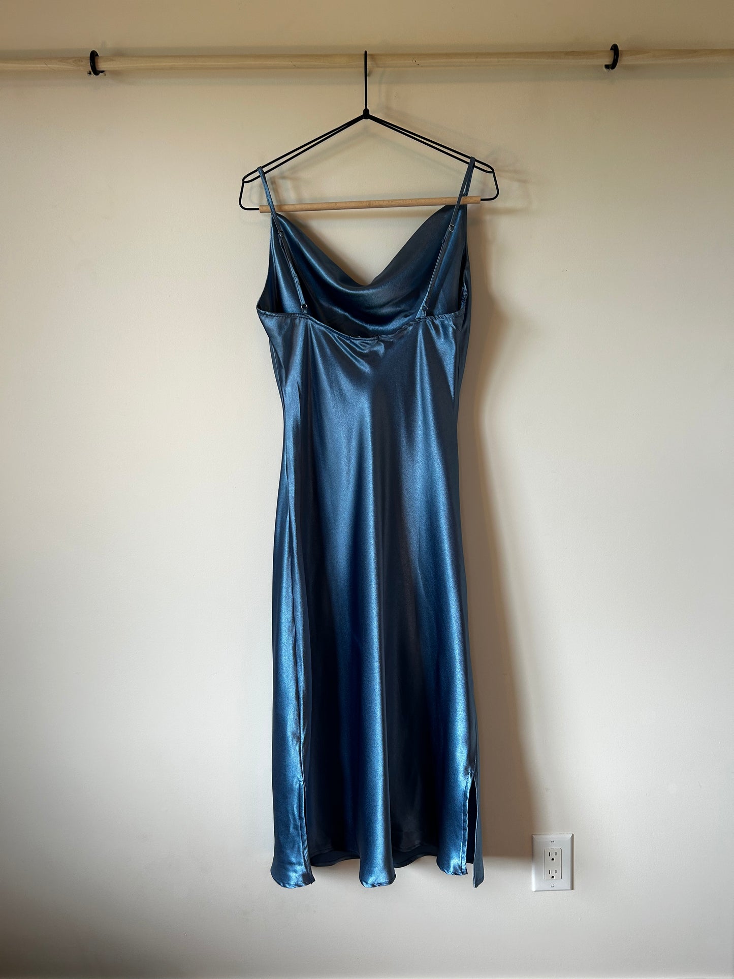 Revamped Satin Slip Midi Dress (XL)