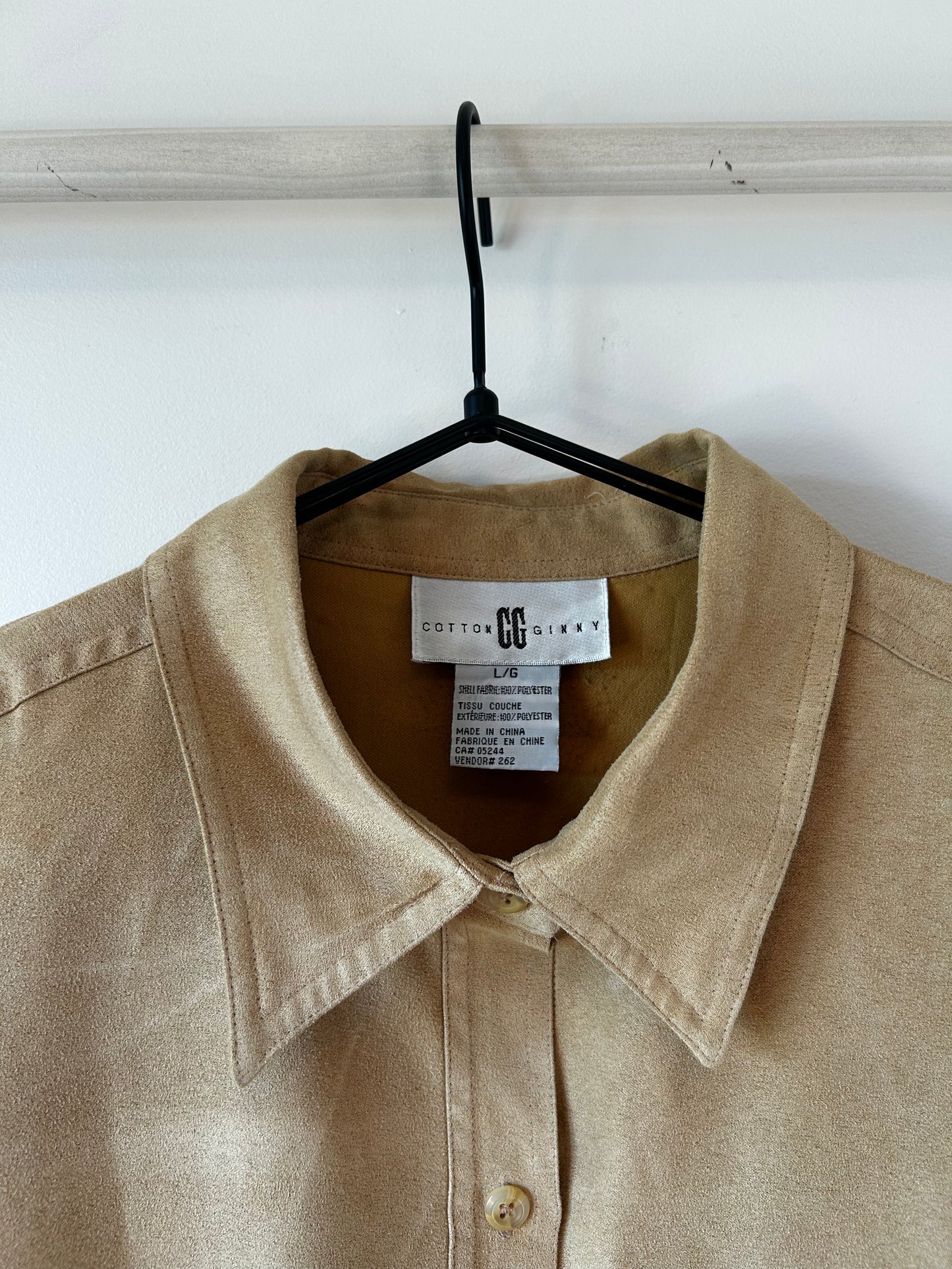 Cotton Ginny Suede Overshirt (L)