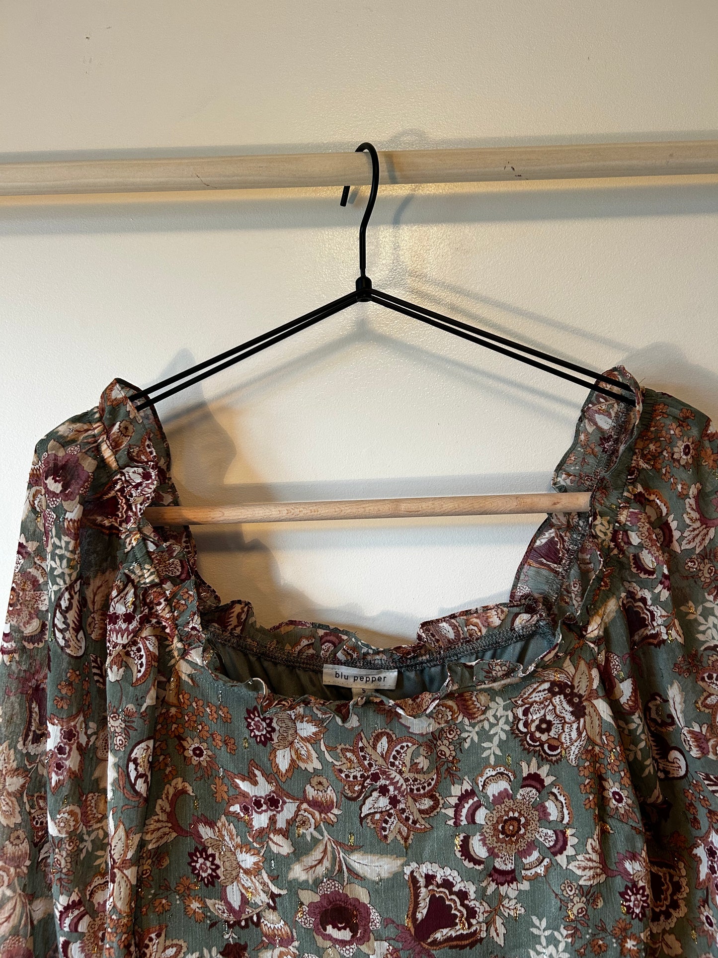 Blu Pepper Milkmaid Dress (S)