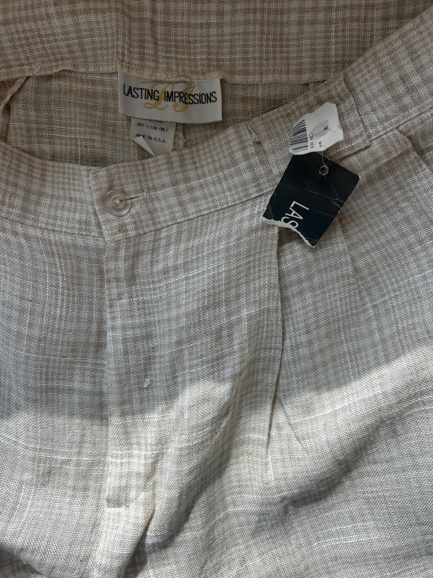 Lasting Impressions Plaid Linen Pants (14)