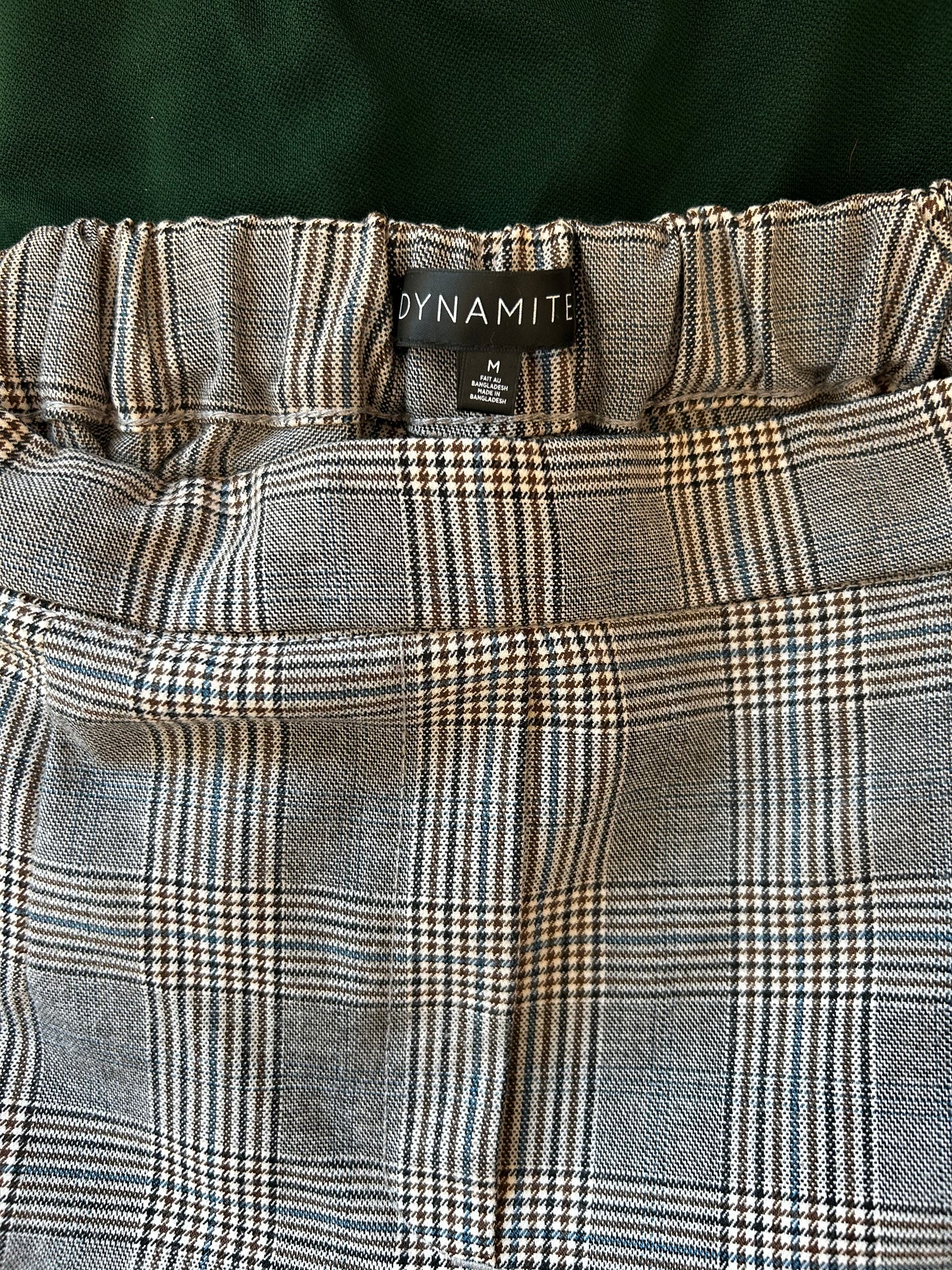 Dynamite Plaid Tapered Trousers (M)
