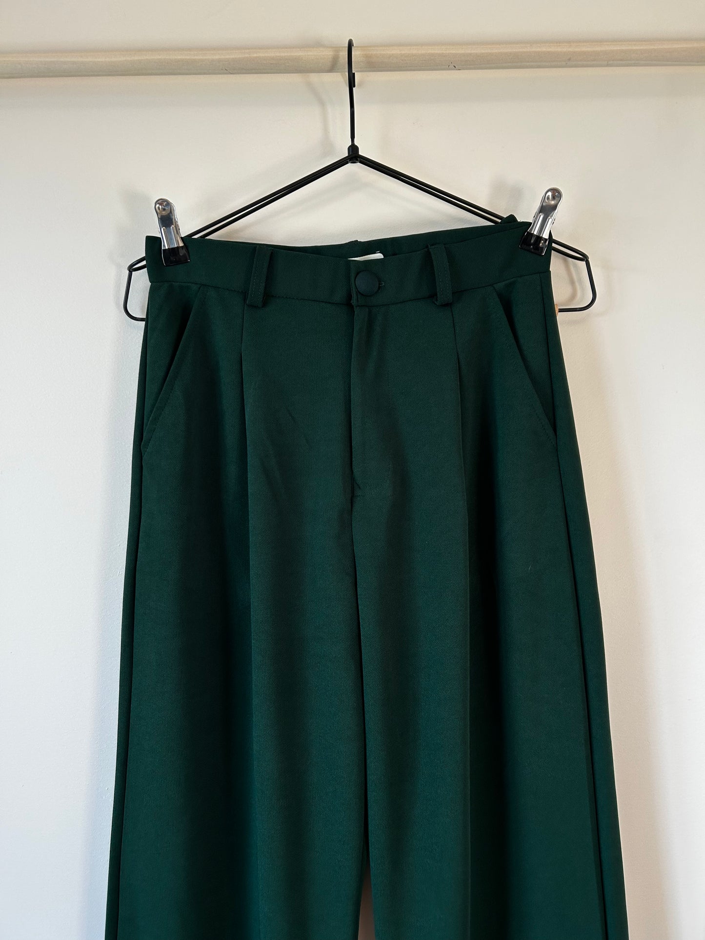 Forest Green Wide Leg Dress Pants (6)