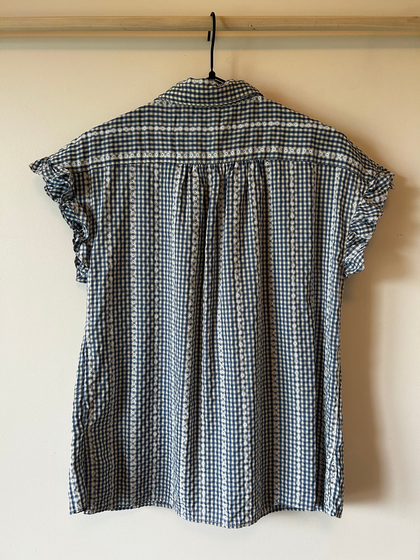 MAX Gingham Collared Blouse (L)