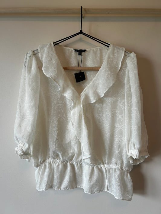 Dynamite Sheer Textured Blouse (XL)