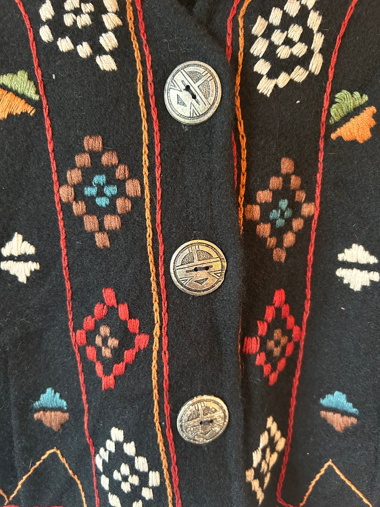 Embroidered Wool Vest (M)