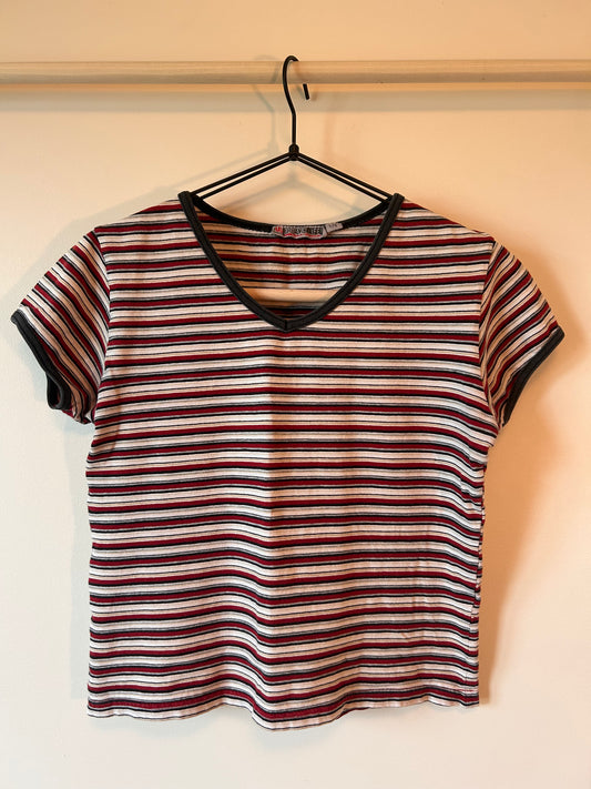Urban Life Vintage Striped Baby Tee (L)