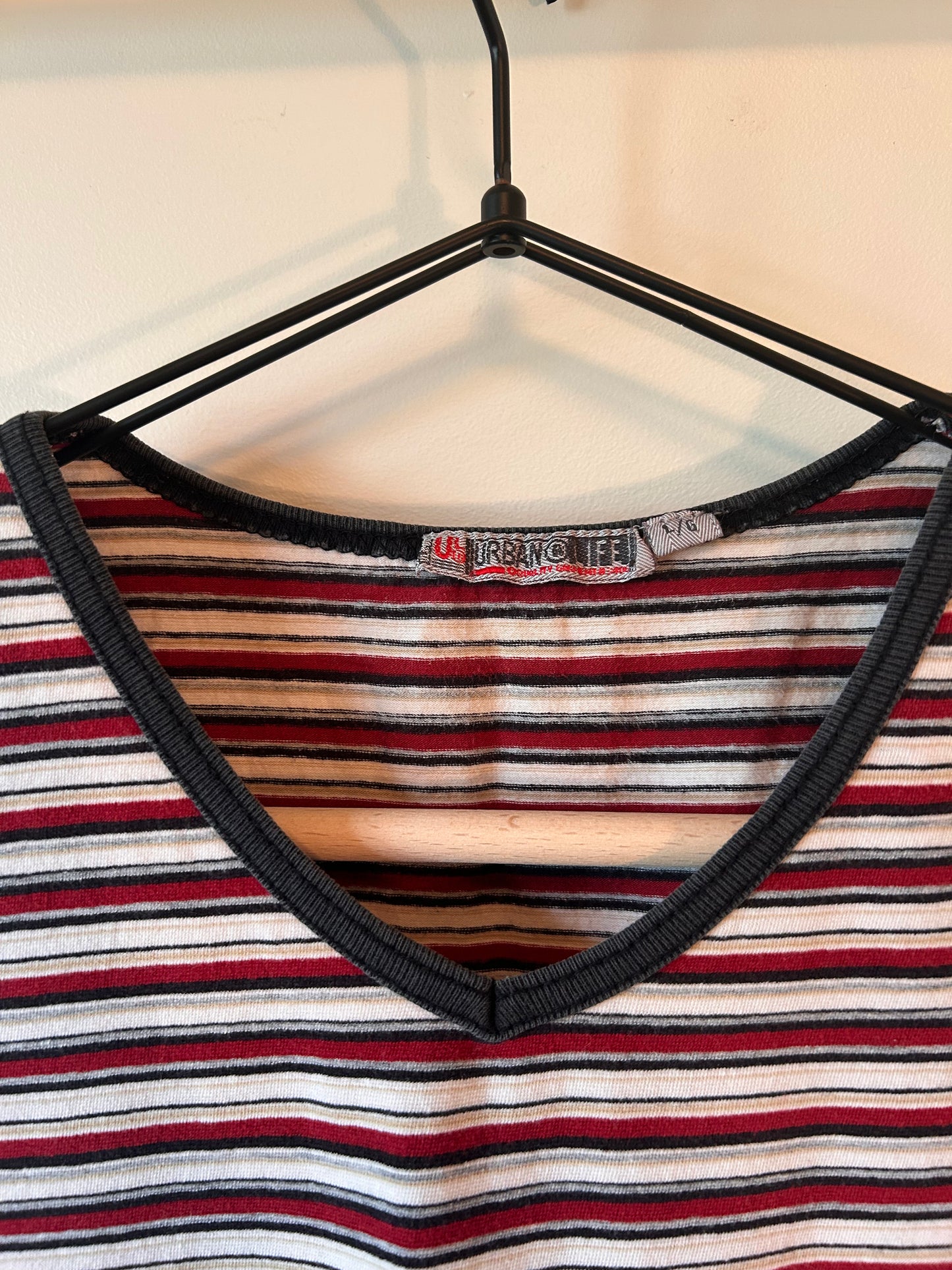 Urban Life Vintage Striped Baby Tee (L)