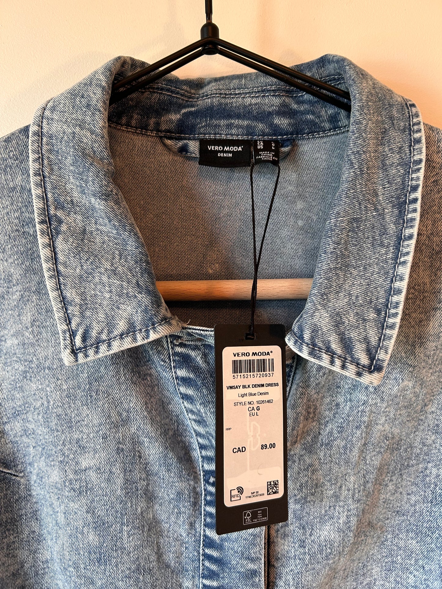 Vero Moda Denim Midi Dress (L)