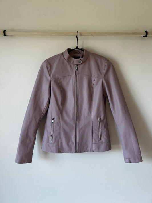 Reitmans Pink Leather Jacket (XS)