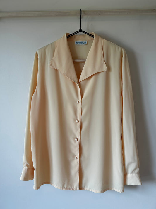 Principles Yellow Silk Blouse (L)