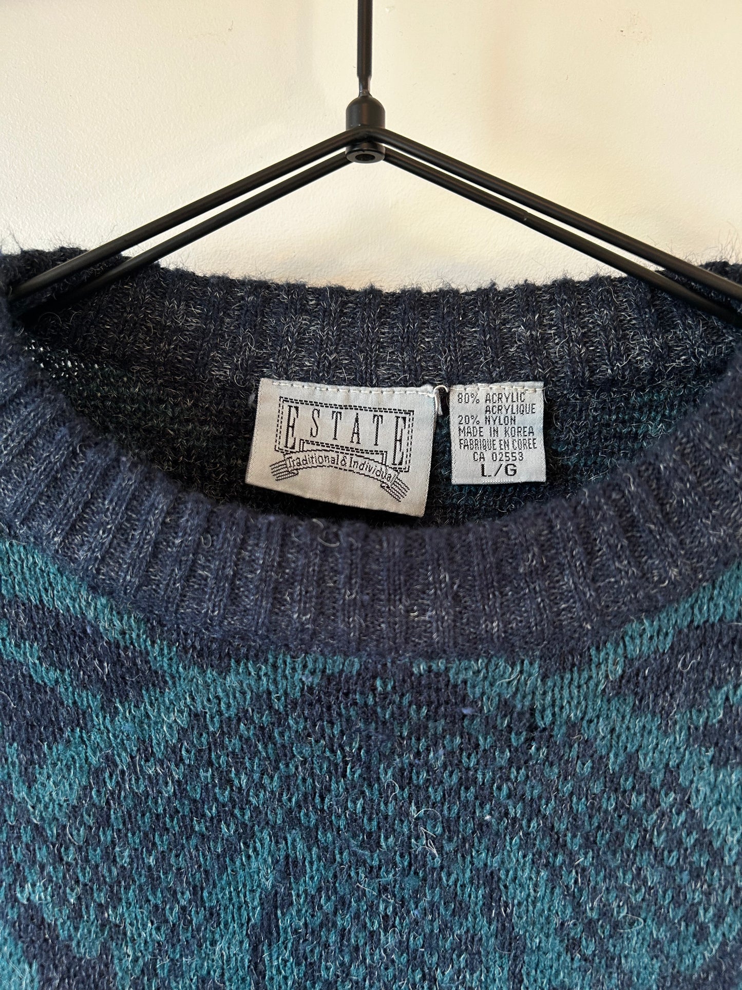 Estate Vintage Knitted Sweater (L)