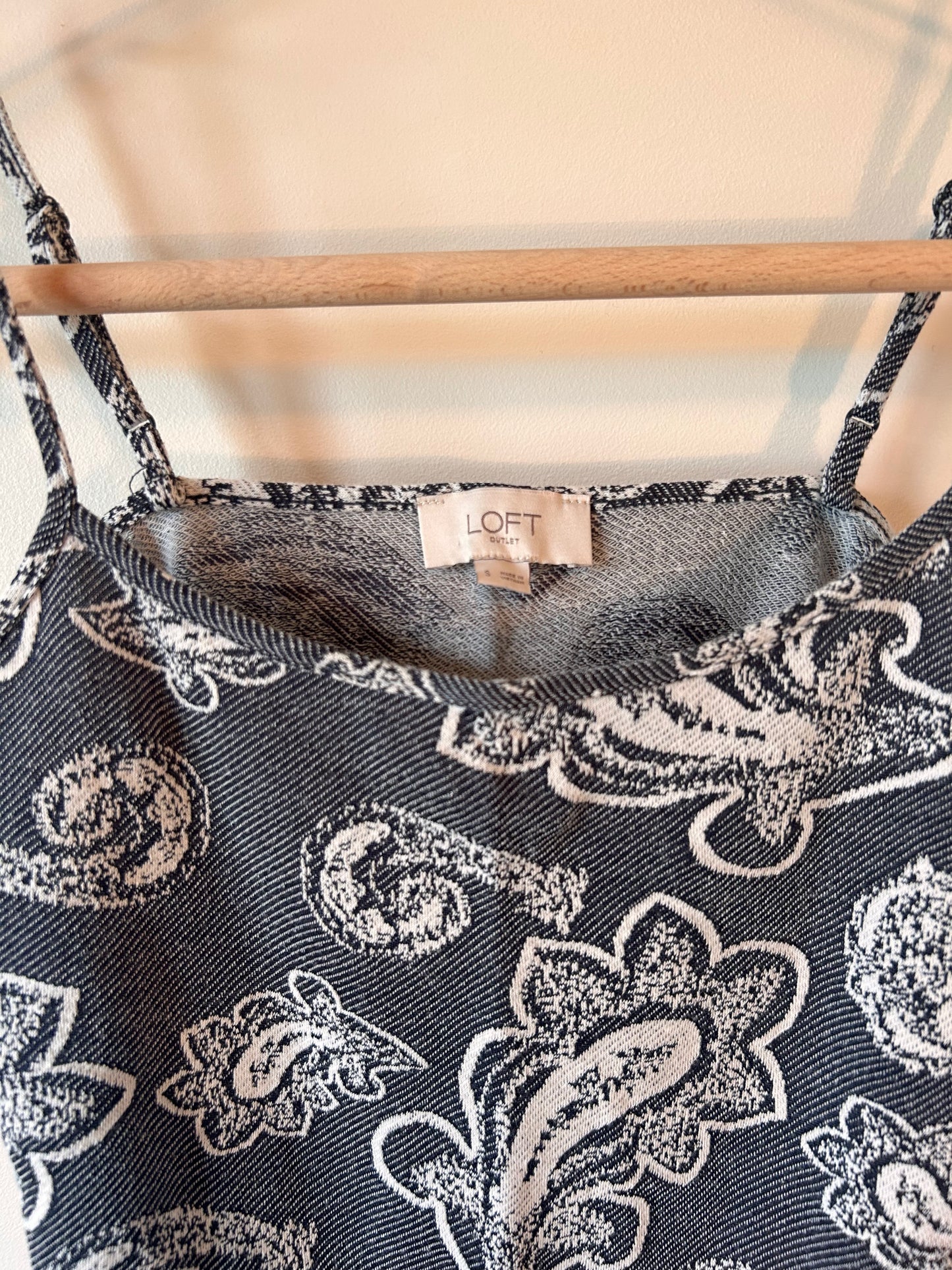 LOFT Paisley Print Tank Top (S)
