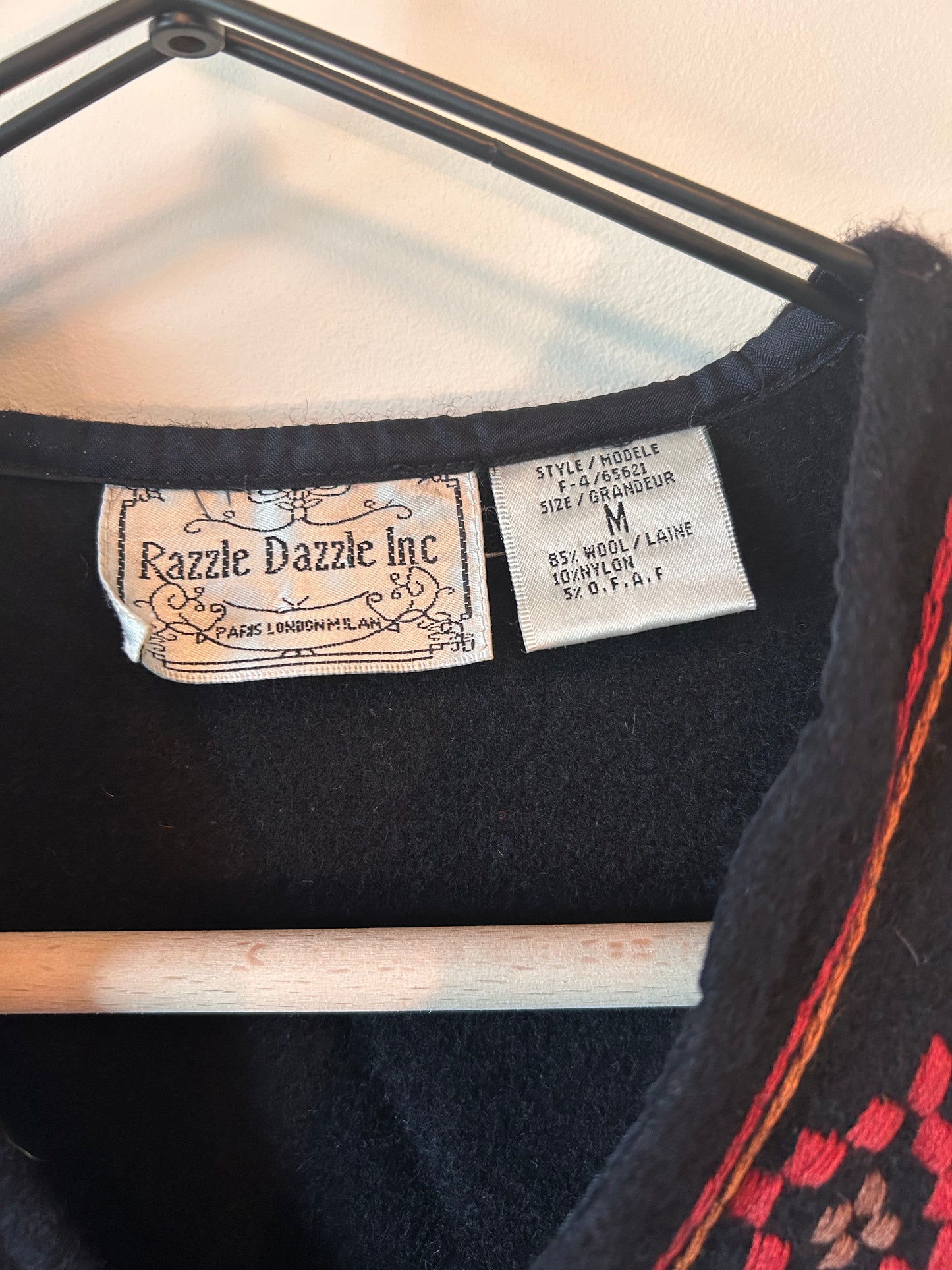 Embroidered Wool Vest (M)