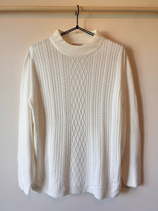 iyla Cable Mock Neck Sweater (XL)